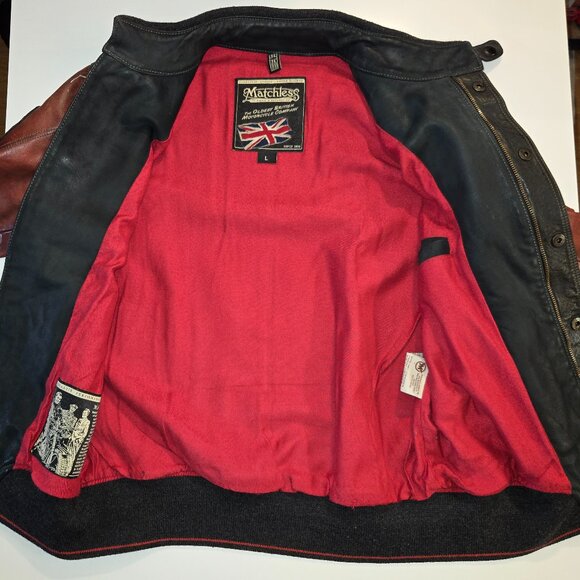 MATCHLESS CIRCULAR ROAD 115TH CELEBRATION LEATHER BOMBER JACKET - Picture 12 of 16